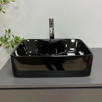 Умивальник (раковина) VBI FORLI BLACK GLOSSY накладний — Photo 2
