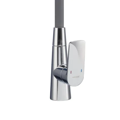 Змішувач для кухні Mixxus Premium Matis 011-T (NUT) Refl.Gray (Колір хром+силік.вилив сірий) (MI8267) — Photo 3