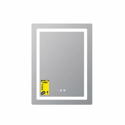 Дзеркало Lidz Kubis (KU2) 600х800 з годинником, з LED-підсвічуванням Touch, з антизапотіванням, з димером, рег. яскравості LDKU600800CL49280 — Photo 2