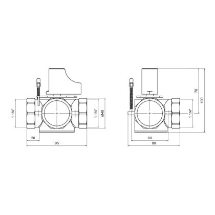 Клапан триходовий SD Forte 1&quot; 1/4 ВР ручний SF363W32 — Photo 1