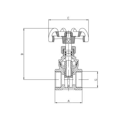 Засувка клинова Koer KR.280 - 1/2" (KR2904) — Photo 2