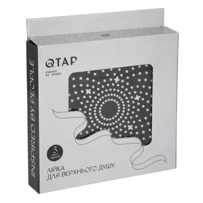 Лійка для верхнього душу Qtap Hlavova D 230 мм округла QTHLA107BLM45788 Black Matt — Photo 3