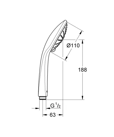 Ручний душ, 3 режими струменю Grohe Euphoria (27221001) — Photo 3
