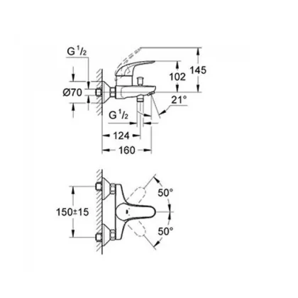 Змішувач для ванни Grohe Swift Eco (23270000) — Photo 1
