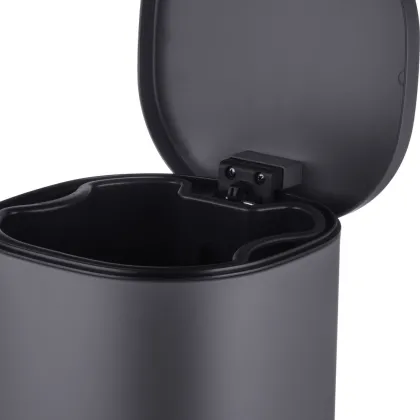 Відро для сміття з плавним закриттям овальне Mixxus Premium Olivary-TC0105 Graphite 5 л колір графіт (MI7063) — Photo 2