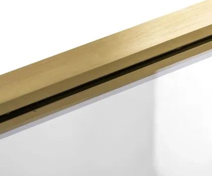 Шторка для ванни REA ELEGANT 70 BRUSHED GOLD постійна — Photo 4