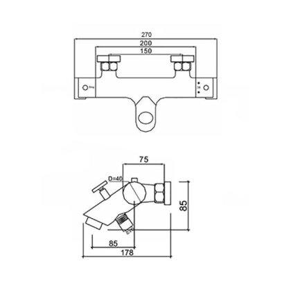 Змішувач для ванни Qtap Inspai-Therm CRM T300600 — Photo 1