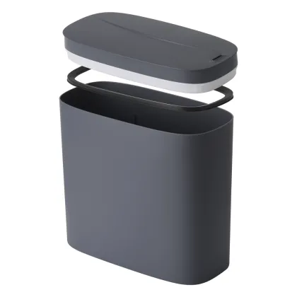 Відро для сміття сенсорне овальне Mixxus Flat-TC0109 Graphite 9 л колір графіт (MI7075) — Photo 4
