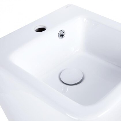 Раковина підвісна моноблок Qtap Tern 370х410х400 White з донним клапаном QT1711G808W — Photo 4