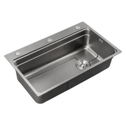 Мийка з нержавіючої сталі Mixxus MS6846-Set-01 Micro Decor Graphite (3.0/0.8) комплект  (графіт) (MI8388)