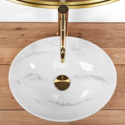 Умивальник (раковина) REA SOFIA NATURE MARBLE накладний мармур — Photo 3