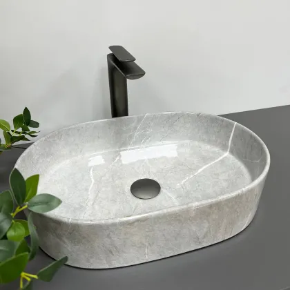 Умивальник (раковина) VBI VERONA 50 GREY STONE GLOSSY накладний — Photo 2
