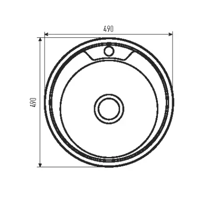 Мийка кухонна Zerix Z490-06-160E (Satin) (ZS0554) — Photo 1