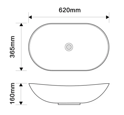 Раковина накладна MIXXUS PREMIUM WAVE-0106 MARBLE 620х360х160mm (MP6560) — Photo 2