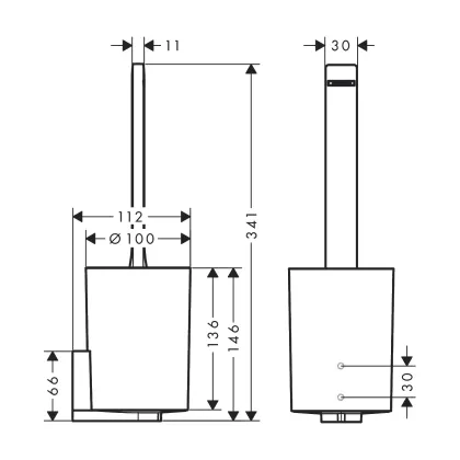 Набір змішувачів HANSGROHE WALLSTORIS 27969700, білий — Photo 1