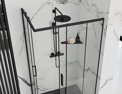 Кутова полиця для ванни REA SF05 30 BLACK MATT — Photo 5