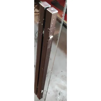 Шторки скляні на ванну розсувні Koer SR BS06-120x150-TR-07 прозоре скло Easy Clean 6мм, графіт (KR5947) — Photo 12
