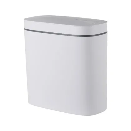 Відро для сміття сенсорне овальне Mixxus Flat-TC0109 White 9 л колір білий (MI7074)