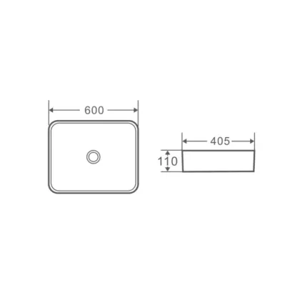 Раковина-чаша Qtap Tern 600x405x110 White QT17112174WN — Photo 1