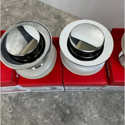 Донний клапан для раковини Koer PW-09-01 1 1/4'' з переливом автоматичний СLICK-СLACK (Колір хром) (KR5796) — Photo 7