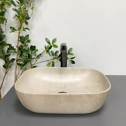 Умивальник (раковина) VBI RAVENNA BEIGE STONE MATT накладний — Photo 2