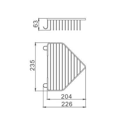 Полиця кутова решітка HAIBA HB335 (HB0495) — Photo 1