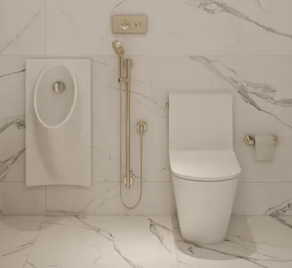 Пісуар підвісний Mixxus Premium BEVEL-1005 380x420x750mm з краном для пісуара (MP6664) — Photo 4
