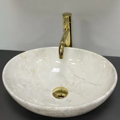 Умивальник (раковина) VBI PARMA LIGHT STONE GLOSSY накладний — Photo 2