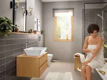 REBRIS E змішувач для умивальника 240, CoolStart,EcoSmart +, хром — Photo 2