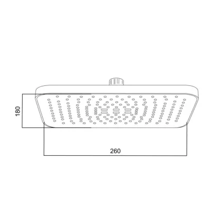 Лійка для верхнього душу Qtap Hlavova 260x180 мм прямокутна QTHLA107BLM45786 Black Matt — Photo 1