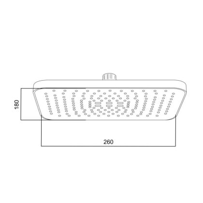 Лійка для верхнього душу Qtap Hlavova 260x180 мм прямокутна QTHLA107CRM45785 Chrome/White — Photo 1