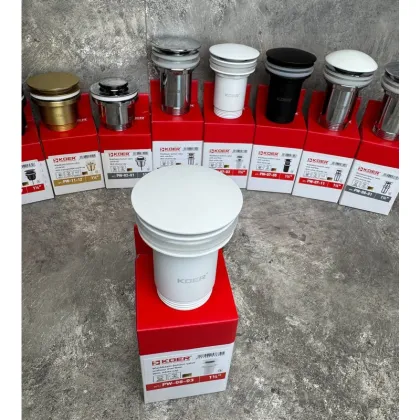 Донний клапан для раковини Koer PW-08-03 1 1/4''  без переливу автоматичнийСLICK-СLACK (Колір білий) (KR5787) — Photo 6