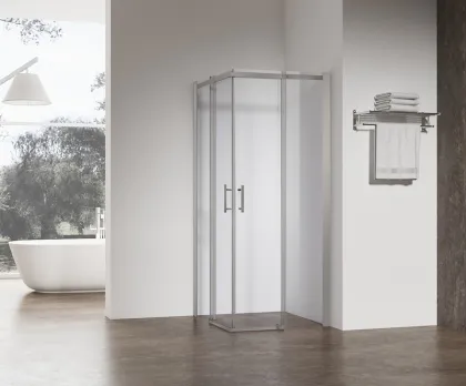 Душова кабіна без піддону Koer SR SC03-90x90x200-TR-02 прозоре скло Easy Clean 6мм SS Color (KR5680) — Photo 4