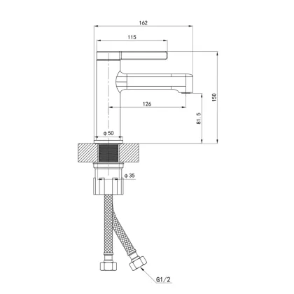 Змішувач для умивальника Mixxus Premium Verdi 001 (NUT) (MI8240) — Photo 4