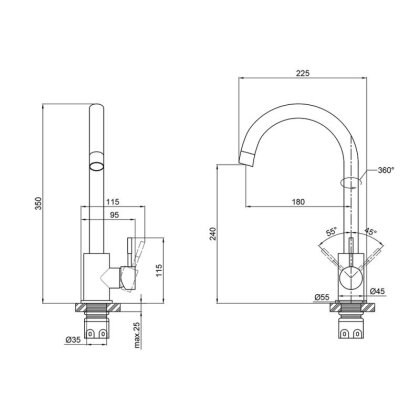 Змішувач для кухні Brinex 20N 007F — Photo 1