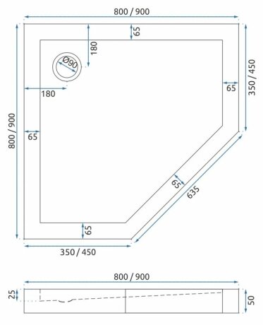 Душова Кабіна Rea Axin 80x80 + Душовий Піддон 80x80 KPL-K8778-8544 — Photo 6