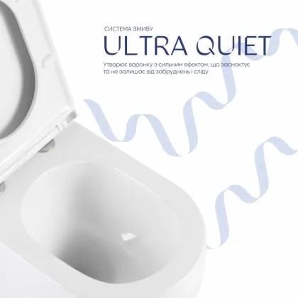 Унітаз підвісний Qtap Taurus Ultra Quiet 515×360×350 мм, White, з сидінням Slim Duroplast / Soft-close / Quick Release QTTAU26W49116 — Photo 4