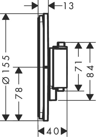 SHOWER SELECT COMFORT S термостат для 2х споживачів, СМ, колір хром — Photo 1