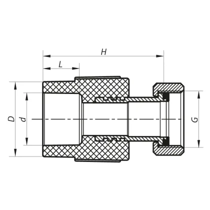 Муфта з накидною гайкою 20x1 /2F PPR Koer K0141.PRO (KP0178) — Photo 1