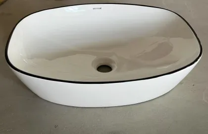 Раковина накладна Mixxus Premium DIVERSE-0109 EDGE BLACK 500х380х140mm (MP6549) — Photo 3