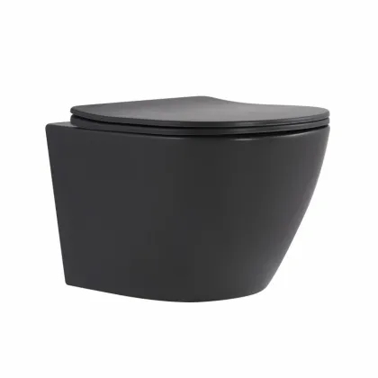Унітаз підвісний Qtap Robin Ultra Quiet 520×365×340 мм, Anthracite, з сидінням Slim Duroplast / Soft-close / Quick Release QTROB26AN48995