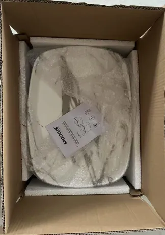 Раковина накладна Mixxus Premium BEVEL-0102 MARBLE 495х370х135mm (MP6519) — Photo 2