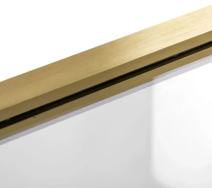 Шторка для ванни REA ELEGANT 80 BRUSHED GOLD постійна — Photo 4