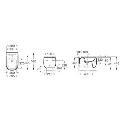 BEYOND Rimless чаша підвісного унітазу, розмір 580х380 мм — Photo 1