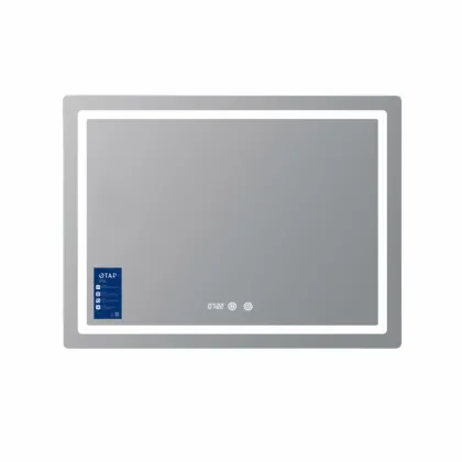 Дзеркало Qtap Mideya (MI2) 1000х800 з годинником, з LED-підсвічуванням Touch, з антизапотіванням, димером, рег. яскравості QTMID100080049266 — Photo 2