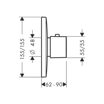 Pura Vida 150 - термостат HANSGROHE 157724000 — Photo 1