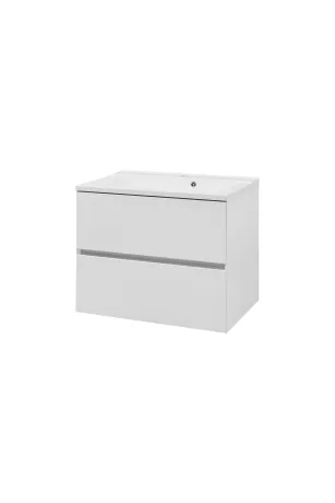 Тумба консольна NEON CUBE 700 (біла) з умивальником GLR 70 — Photo 4