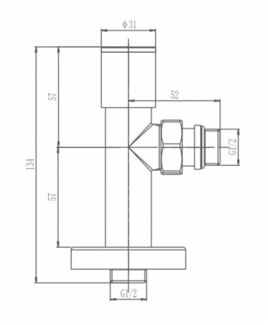 Комплект дізайн кранов ARTTIDESIGN подовжений 1/2” x 1/2” чорний матовий — Photo 1