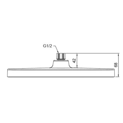 Лійка для душу стельова Koer KP-0402-01-OH 310x200мм (KR4984) — Photo 1