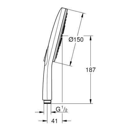 RAINSHOWER Smartactive 150 ручний душ, 3 режими струмені — Photo 1